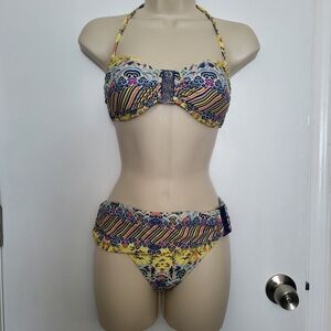 Nanette Lepore Vibrant Yellow and Blue Bikini